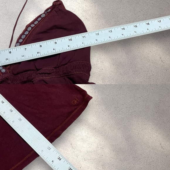 Gilly Hicks Maroon Deep V Strappy Camisole - Picture 8 of 8